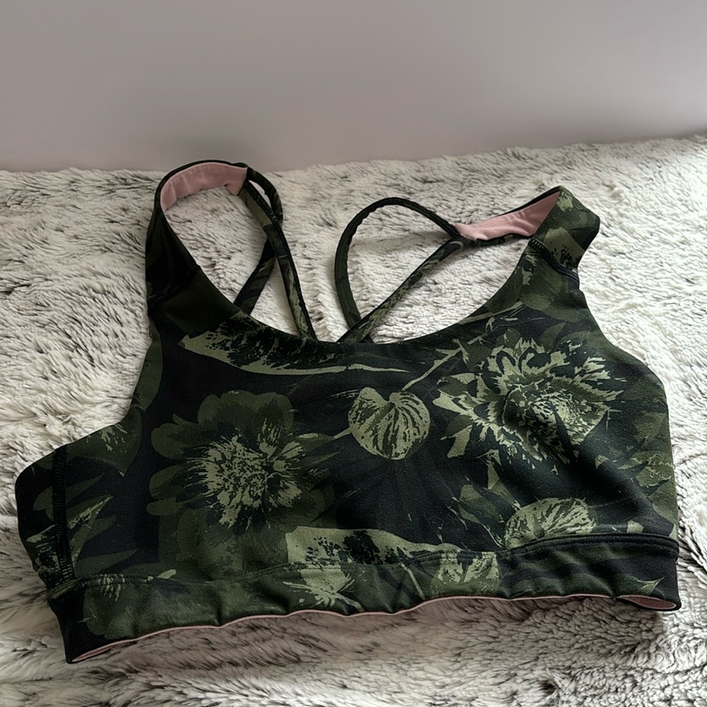 sports bra ⭐️ Color: Green/ Pink, Size: S